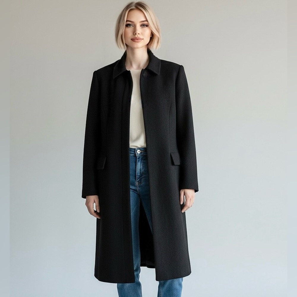 St John Knits Sz 6 Elegant Black Women's Coat